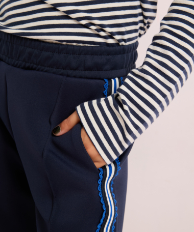 wide fit broek met tape