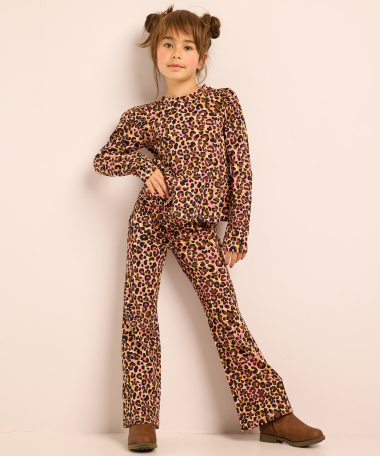 flared fit broek met print