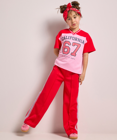 wide fit broek met tape