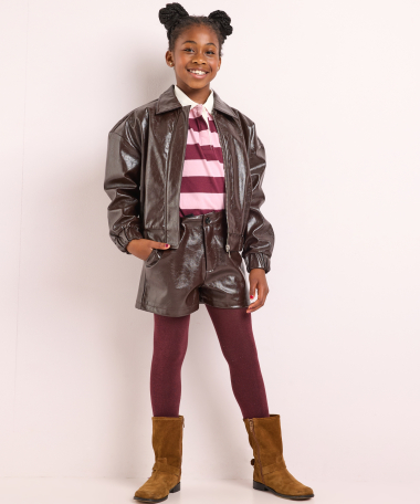 short lederlook