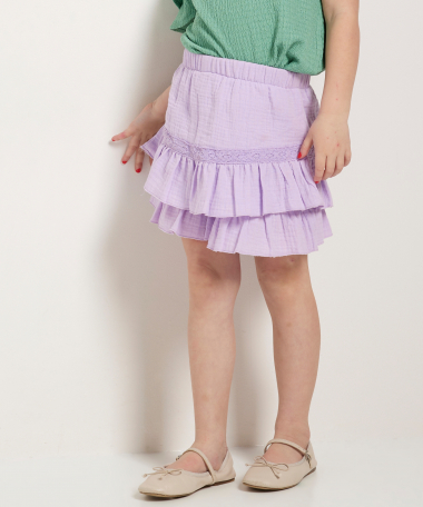 mousseline short ruches