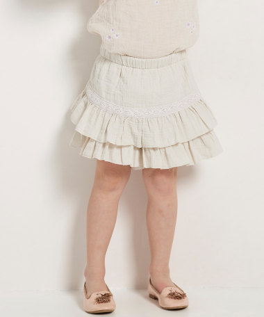 mousseline short ruches
