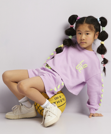 lila short hartjes broderie