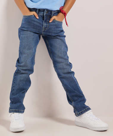 regular fit stretch jeans - mid