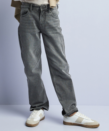 wide fit stretch jeans - grijs