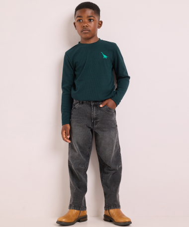 baggy fit stretch jeans