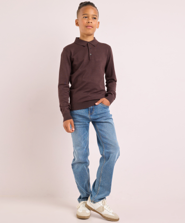 straight fit stretch denim jeans