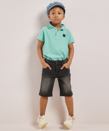 jogg jeans met knoop- met ritssluiting