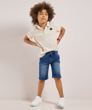 jogg jeans met knoop- met ritssluiting