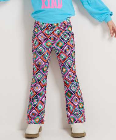 flared fit broek all-over print