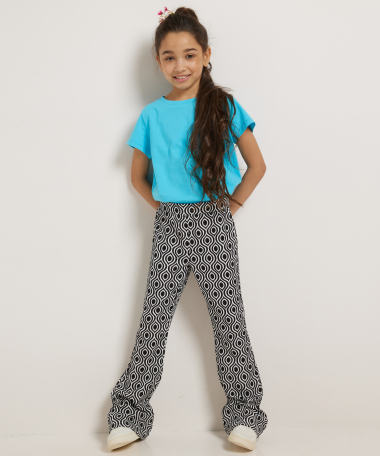 flared fit broek geometrisch