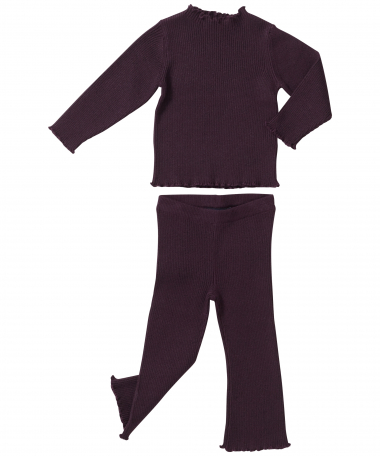 flared fit rib broek