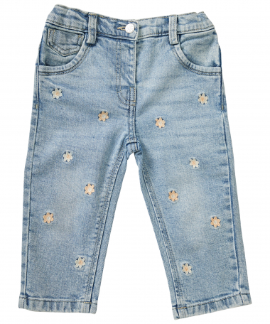 regular fit jeans met bloemenprint