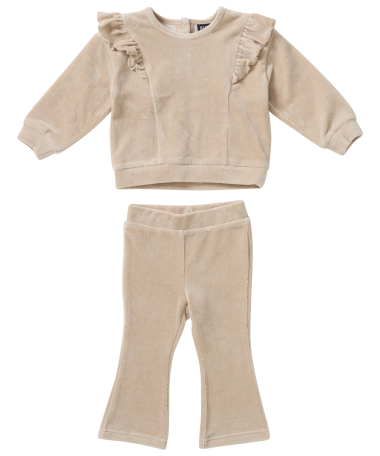 velvet flared broek uni