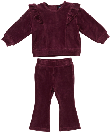 velvet flared broek uni
