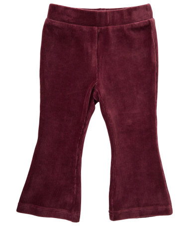velvet flared broek uni