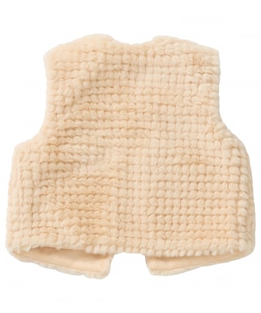 fake fur gilet met knoopsluiting