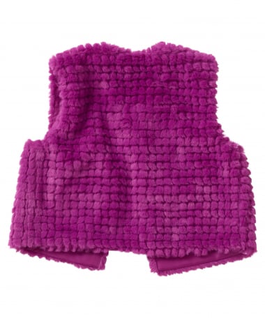 fake fur gilet met knoopsluiting