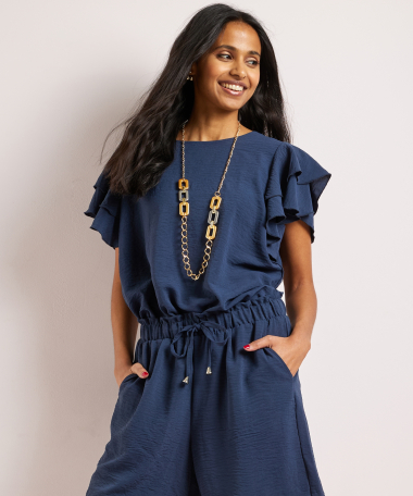 t-shirt met ruffle mouwen