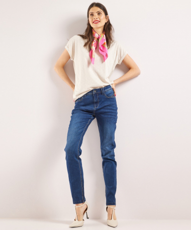 wijd t-shirt stippen