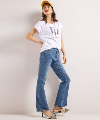 wijd t-shirt frontprint