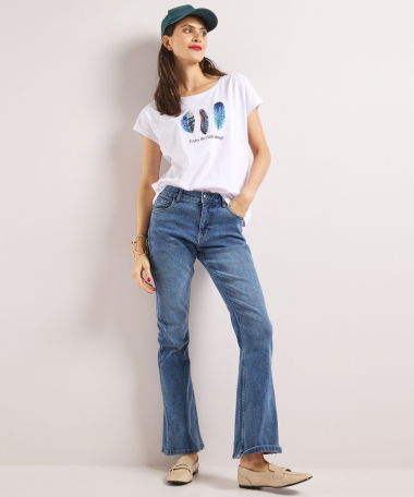 wijd t-shirt frontprint