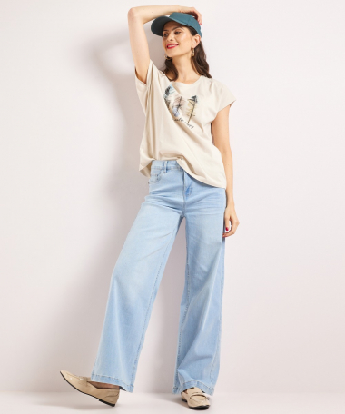 wijd t-shirt frontprint