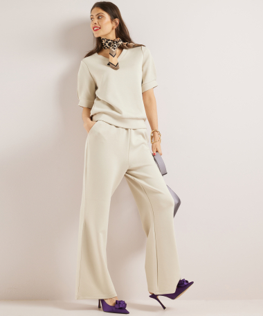 v-hals t-shirt pofmouw