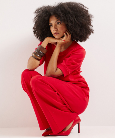 ronde hals t-shirt pofmouw