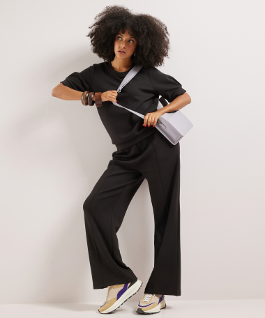 ronde hals t-shirt pofmouw