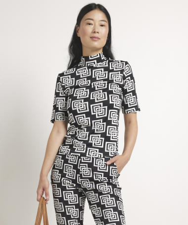 t-shirt met geometrische print