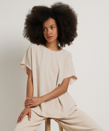 wijd t-shirt met splitjes