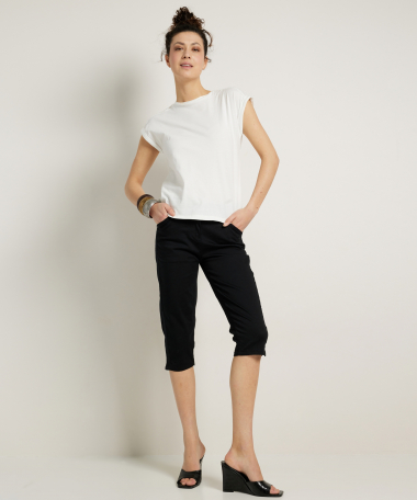 t-shirt met schouder embroidery