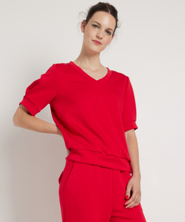 uni scuba t-shirt met pofmouw