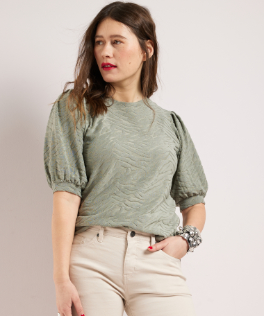 velours jacquard t-shirt 