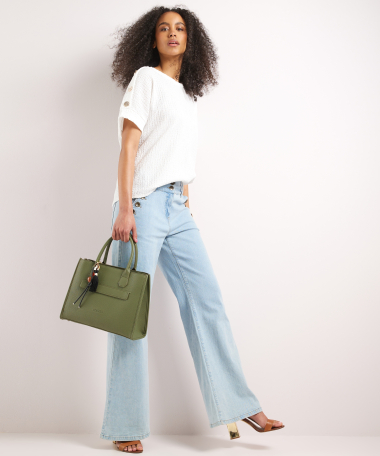 t-shirt met sierknopen 