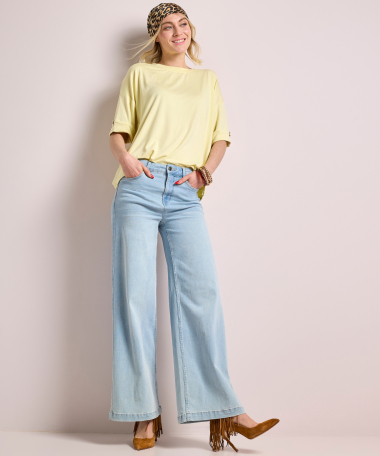 t-shirt met knoopdetail