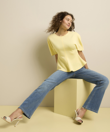 getailleerde t-shirt met korte mouw