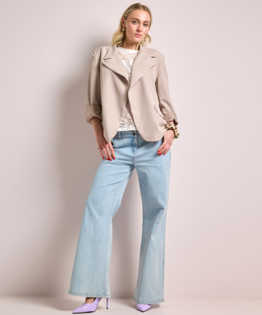 kanten t-shirt met print