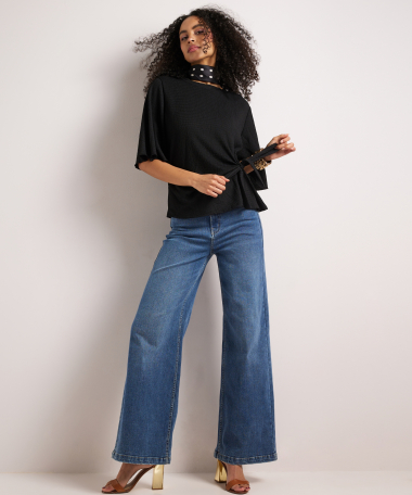 t-shirt met knoopdetail