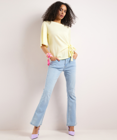 t-shirt met knoopdetail