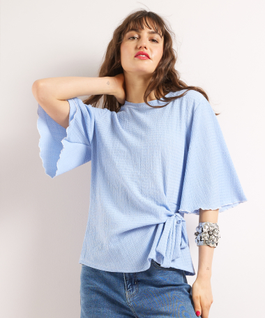 t-shirt met knoopdetail