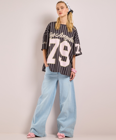 oversized t-shirt met strepen