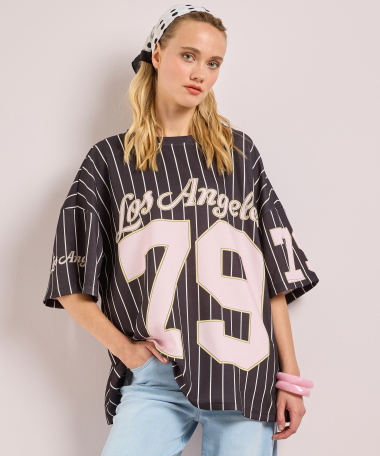 oversized t-shirt met strepen