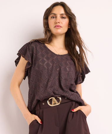 t-shirt met ruches