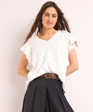 t-shirt met ruches