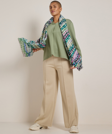 scuba top met v-hals