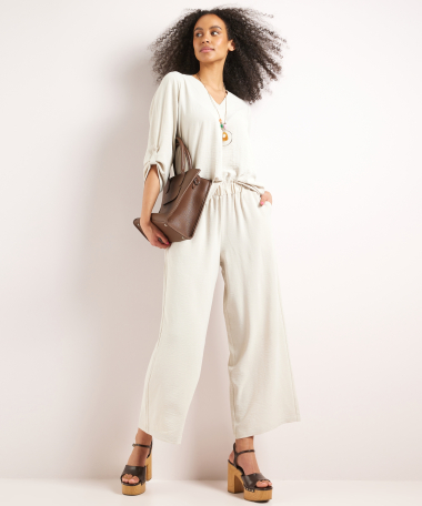 top met v-hals en ketting