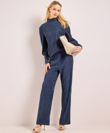 crinkle top met hoge hals