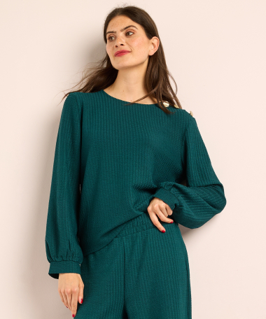 crinkle top met knopen